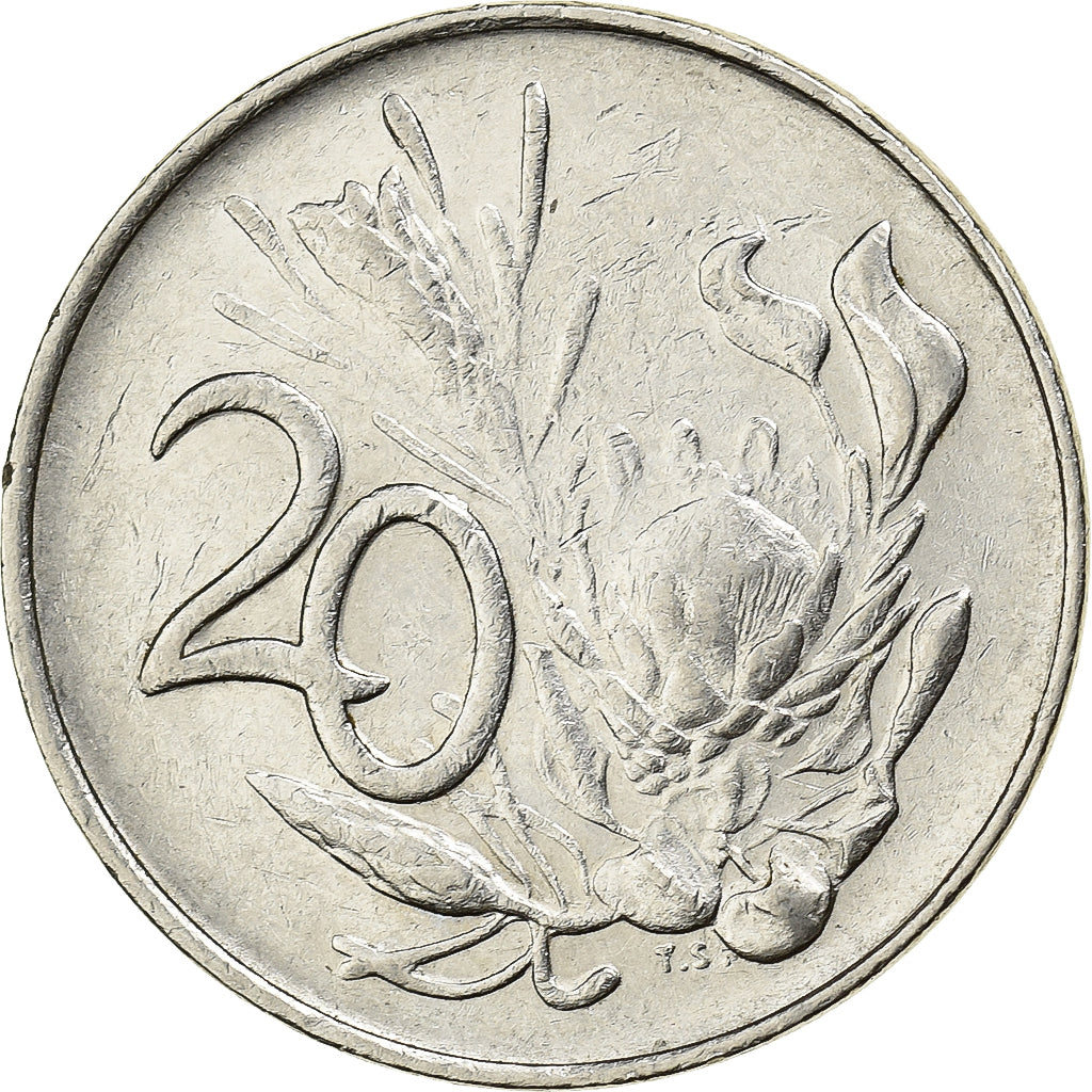 Południowa Afryka, 20 Cents, 1987, Nikiel, EF(40-45), KM:86