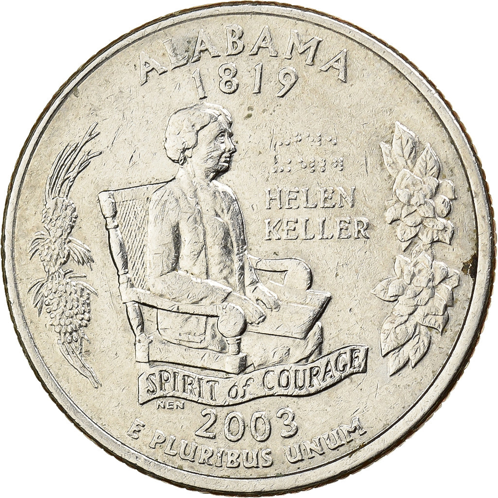 United States, Quarter, Washington, 2003, Denver, ALABAMA, Copper-Nickel Clad
