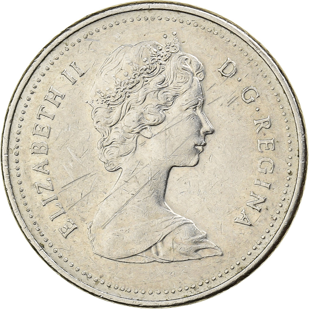 Canada, Elizabeth II, 5 Cents, 1984, Royal Canadian Mint, Cupro-nikkel, ZF