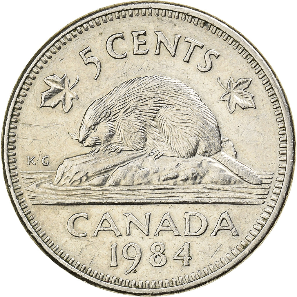 Canada, Elizabeth II, 5 Cents, 1984, Royal Canadian Mint, Cupro-nikkel, ZF