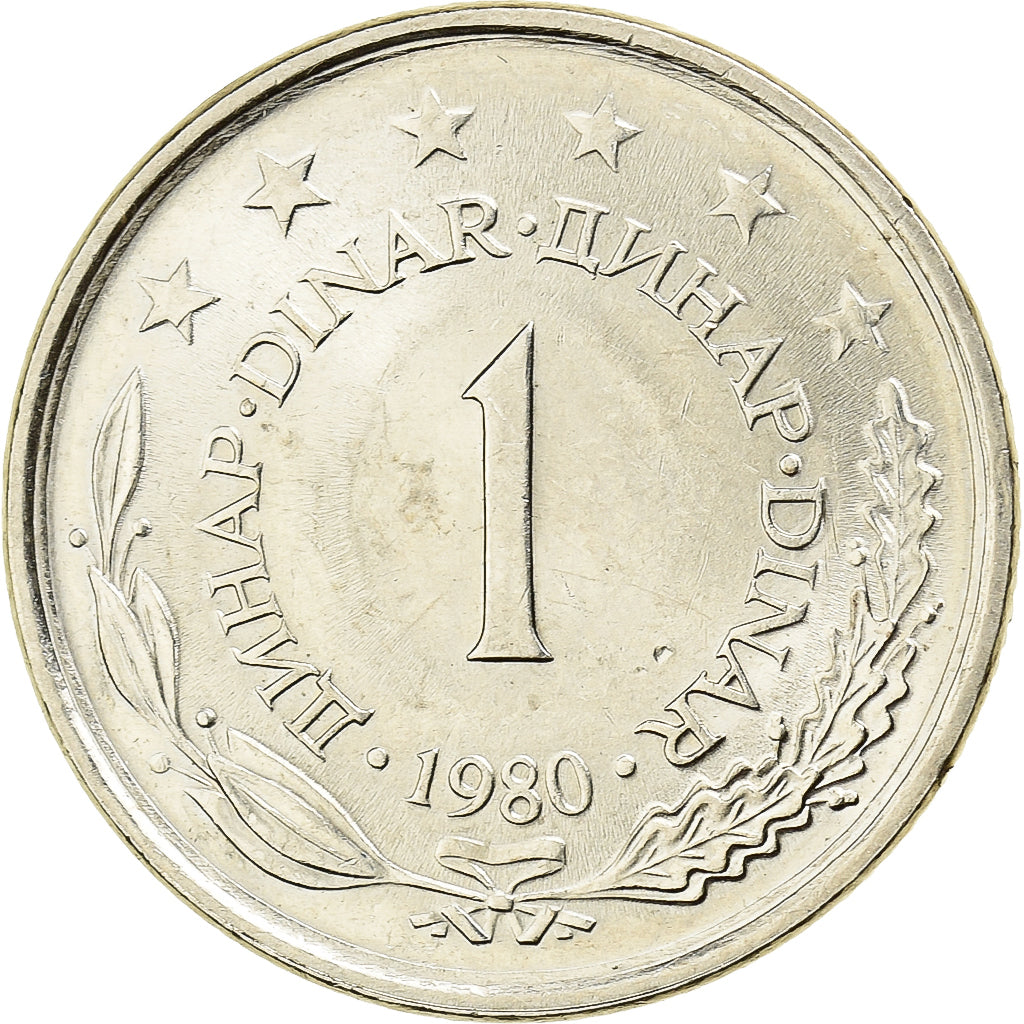 Yugoslavia, Dinar, 1980, Copper-Nickel-Zinc, AU(55-58), KM:59