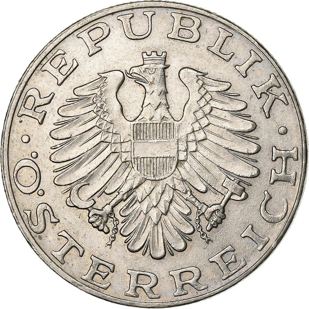 Austria, 10 Schilling, 1976, Copper-Nickel Plated Nickel, AU(50-53), KM:2918