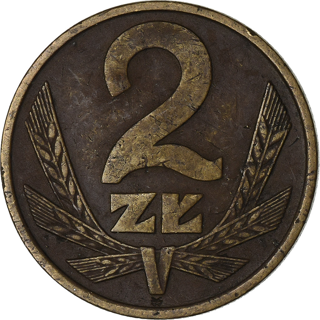 Polonia, 2 Zlote, 1976, Warsaw, Ottone, BB, KM:80.1