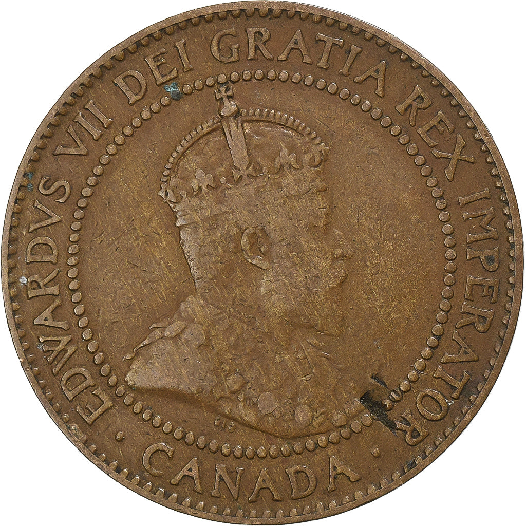 Canada, Edward VII, Cent, 1910, Royal Canadian Mint, Bronze, VF(30-35), KM:8