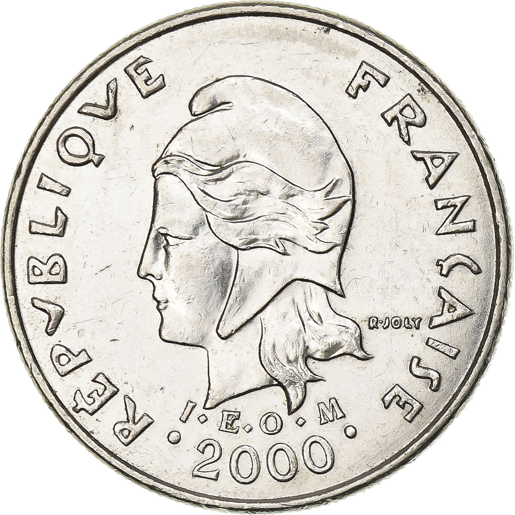 French Polynesia, 10 Francs, 2000, Paris, Abeille, Nickel, VZ, KM:8