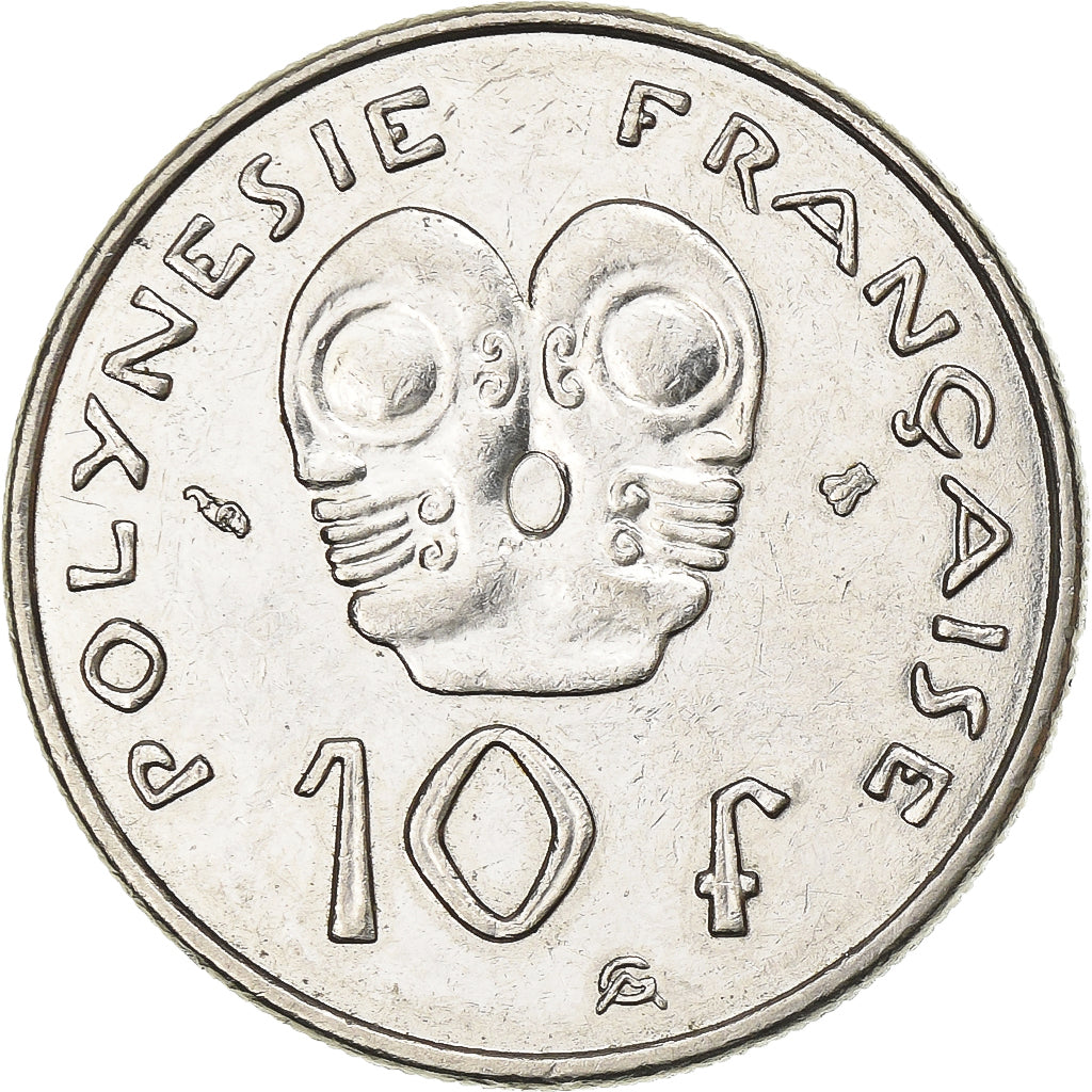 French Polynesia, 10 Francs, 2000, Paris, Abeille, Nickel, VZ, KM:8