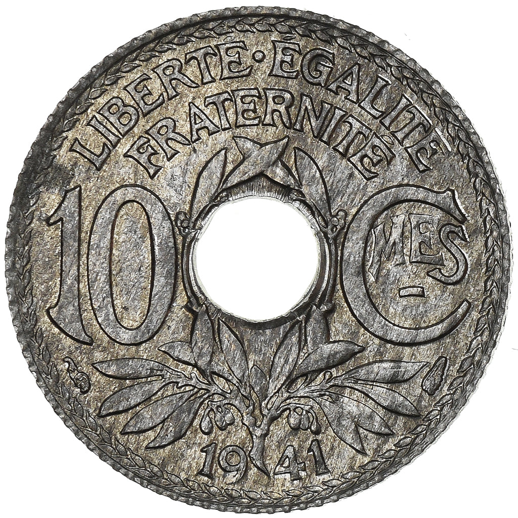 France, 10 Centimes, Lindauer, 1941, Paris, Zinc, SUP, Gadoury:288b, KM:896