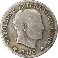Estados italianos, KINGDOM OF NAPOLEON, Napoleon I, 5 Soldi, 1810, Milan, Plata