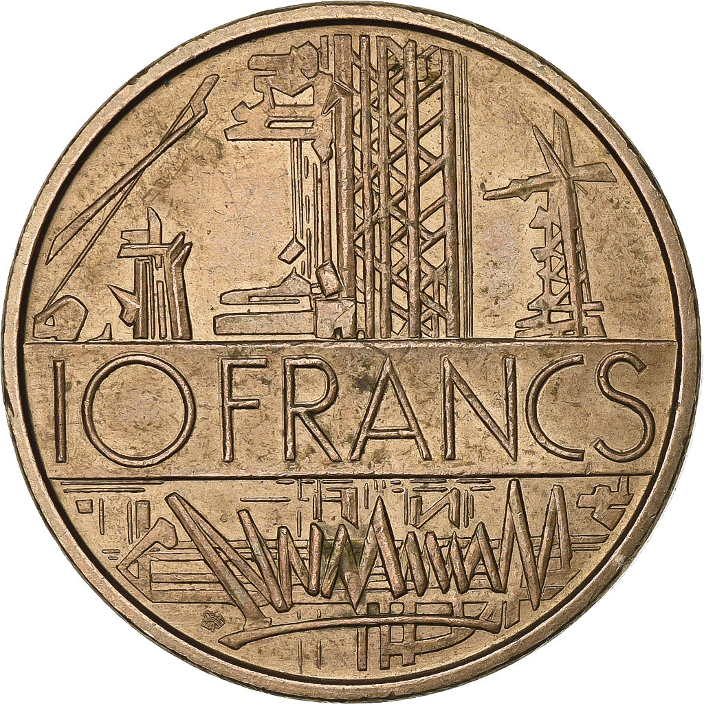 Frankreich, 10 Francs, Mathieu, 1974, Paris, Nickel-brass, SS, Gadoury:814
