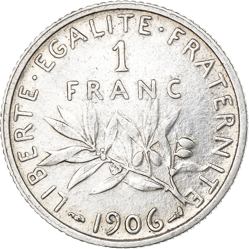 Francia, Franc, Semeuse, 1906, Paris, Argento, BB, Gadoury:467, KM:844.1