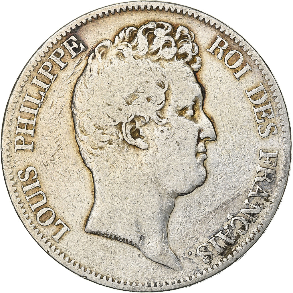 France, Louis-Philippe Ier, 5 Francs, 1830, Paris, Argent, B+, KM:735.1
