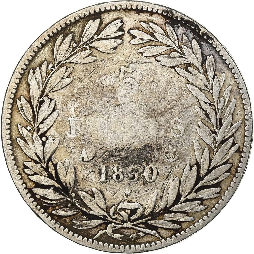France, Louis Philippe I, 5 Francs, 1830, Paris, Silver, F(12-15), KM:735.1