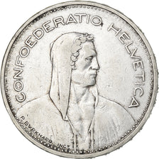 Suiza, 5 Francs, 1933, Bern, Plata, MBC, KM:40