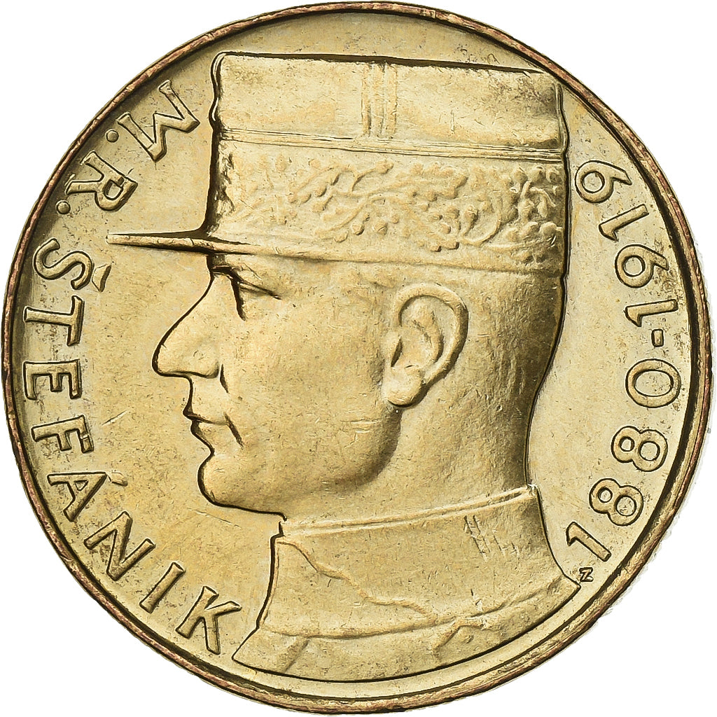 Czechoslovakia, 10 Korun, 1991, Nickel-Bronze, AU(55-58), KM:153