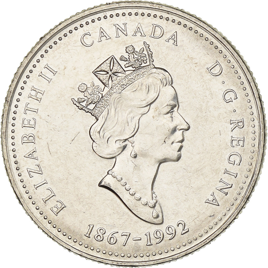 Canada, Elizabeth II, 25 Cents, 1992, Royal Canadian Mint, Nickel, PR, KM:220