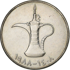 United Arab Emirates, Dirham, 1988/AH1408, British Royal Mint, Copper-nickel
