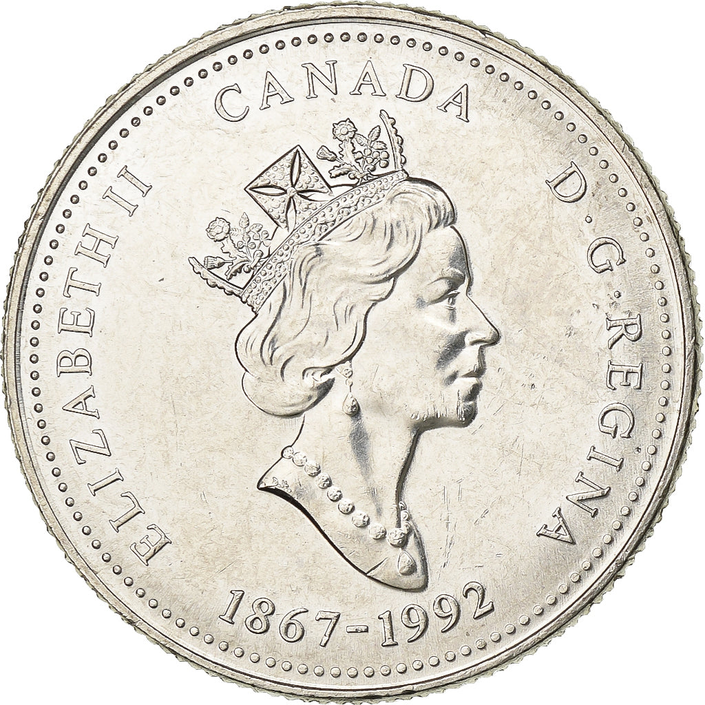 Canada, Elizabeth II, 25 Cents, 1992, Royal Canadian Mint, Nickel, PR, KM:213