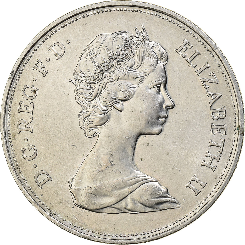 Gran Bretaña, Elizabeth II, 25 New Pence, 1972, Cobre - níquel, MBC+, KM:917