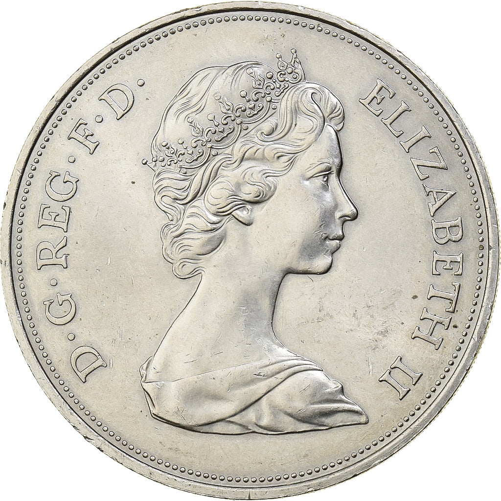 Wielka Brytania, Elizabeth II, 25 New Pence, 1972, Miedź-Nikiel, AU(55-58)