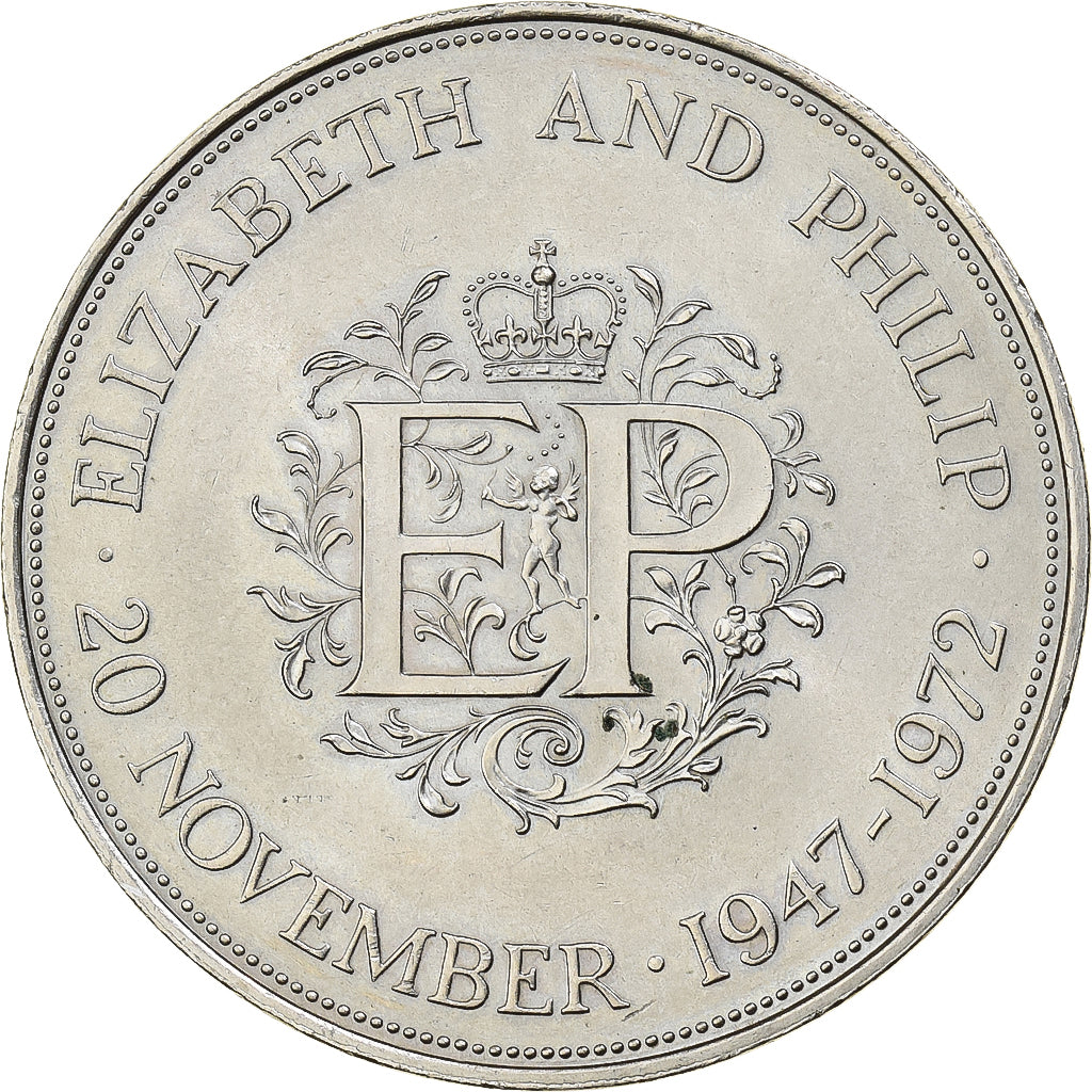 Wielka Brytania, Elizabeth II, 25 New Pence, 1972, Miedź-Nikiel, AU(55-58)