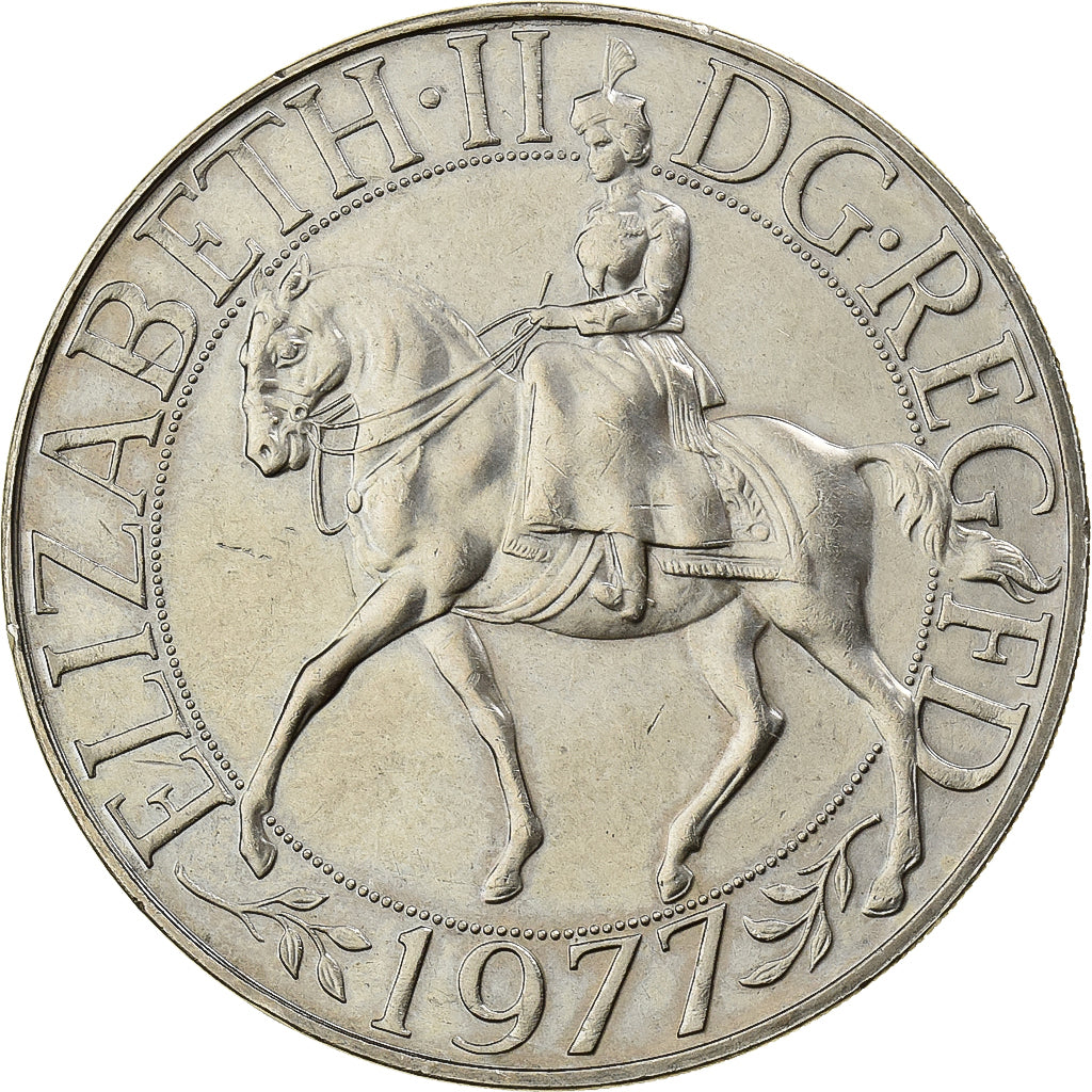 Wielka Brytania, Elizabeth II, 25 New Pence, 1977, Miedź-Nikiel, AU(55-58)