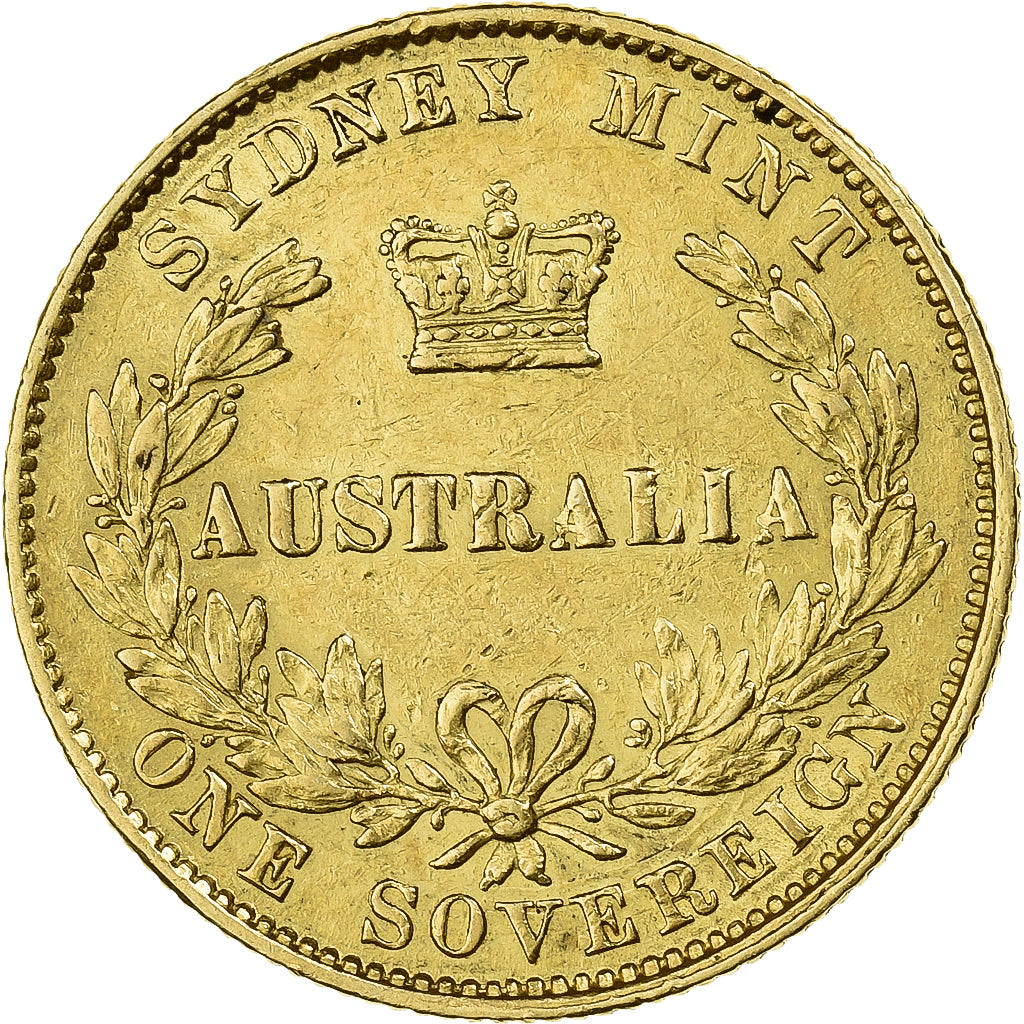 Australia, Victoria, Sovereign, 1867, Sydney, Złoto, EF(40-45), KM:4