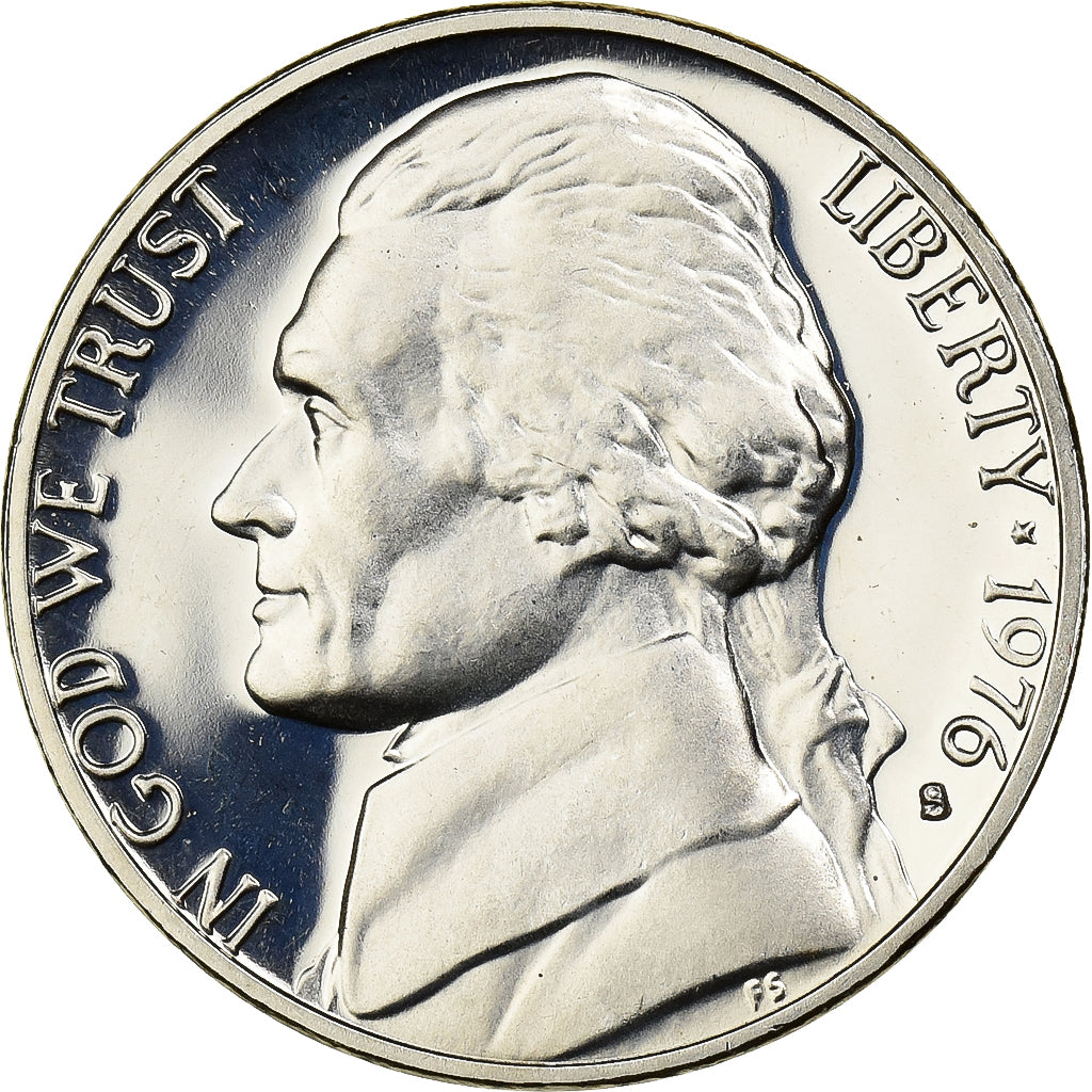 Verenigde Staten, 5 Cents, Jefferson, 1976, U.S. Mint, Proof, Cupro-nikkel, FDC