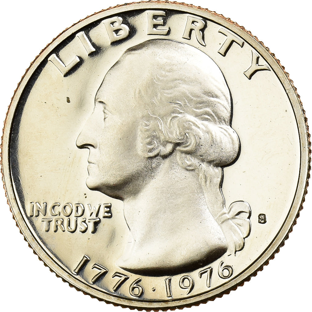United States, Quarter, Washington, 1976, U.S. Mint, Proof, Silver Clad