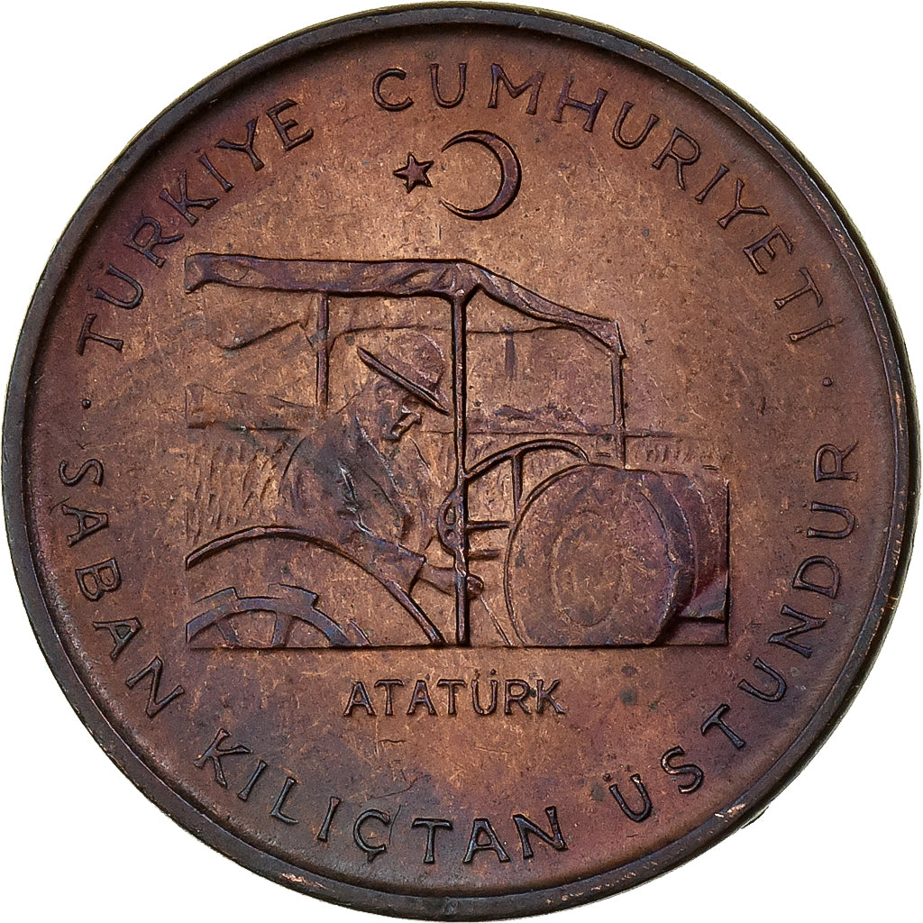 Turchia, 10 Kurus, 1971, Istanbul, Bronzo, BB, KM:898.1