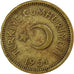 Turquía, 10 Kurus, 1951, Istanbul, Latón, MBC, KM:888