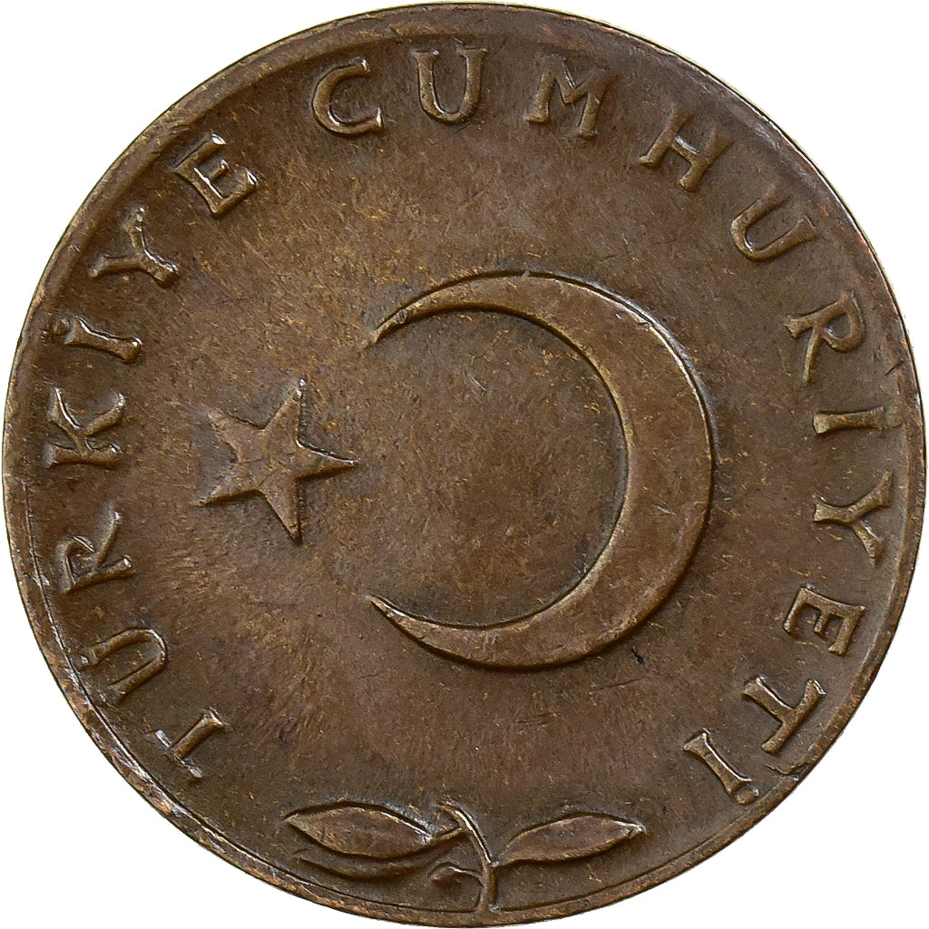 Turquía, 5 Kurus, 1958, Istanbul, Bronce, MBC, KM:890.1
