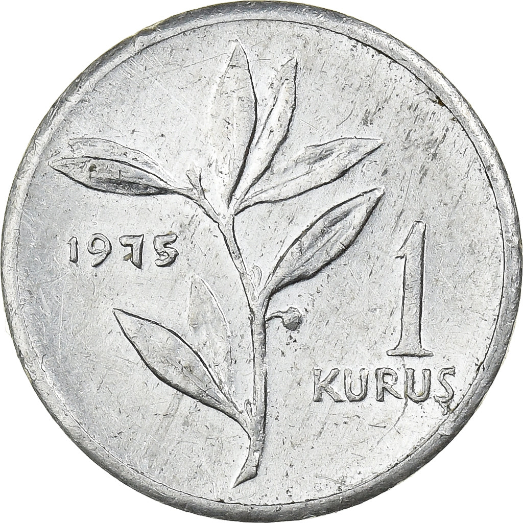 Turkey, Kurus, 1975, Istanbul, Aluminum, AU(50-53), KM:895b
