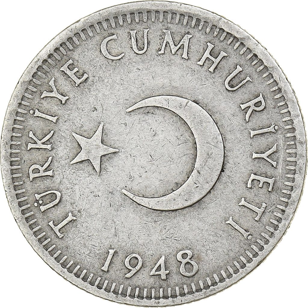 Türkei, 50 Kurus, 1948, Istanbul, Silber, SS, KM:882