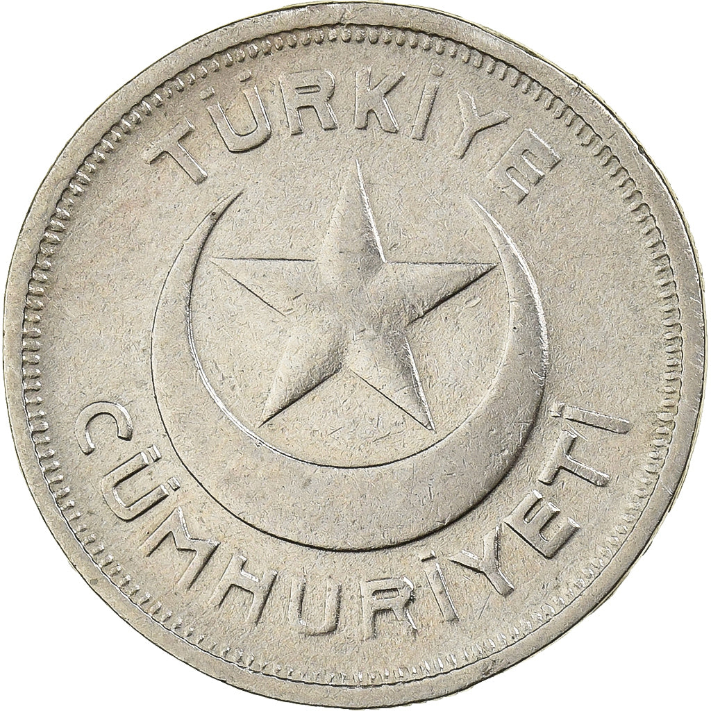 Turkije, 5 Kurus, 1943, Istanbul, Cupro-nikkel, ZF, KM:862
