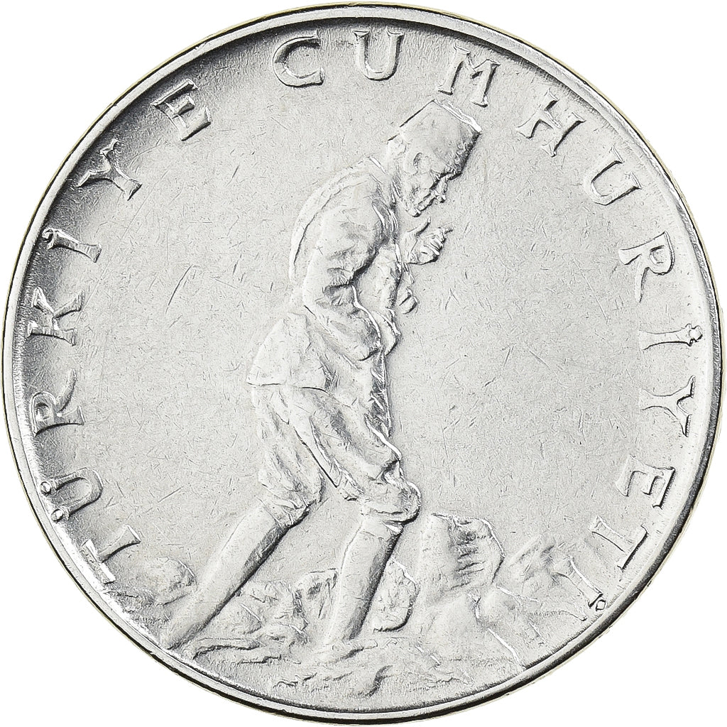 Turkey, 2-1/2 Lira, 1963, Istanbul, Stainless Steel, AU(55-58), KM:893.1