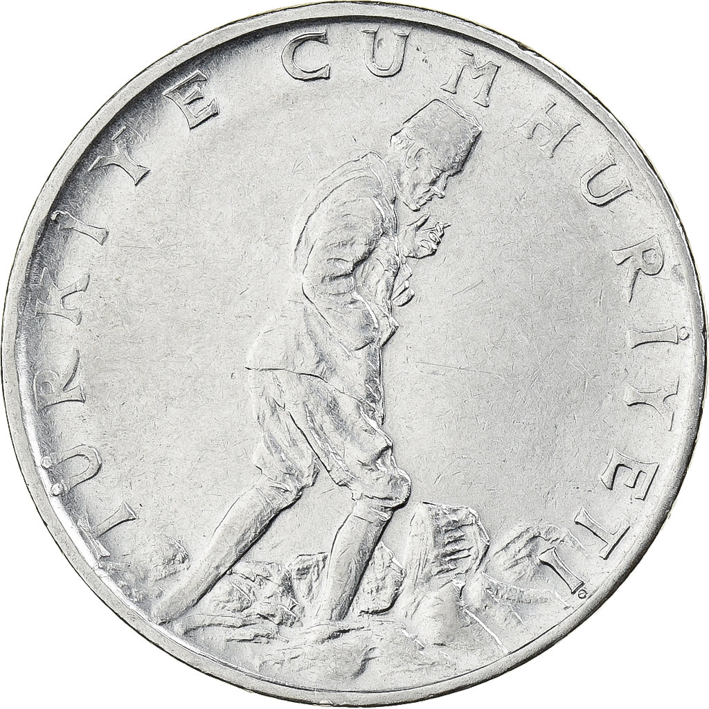 Turquie, 2-1/2 Lira, 1975, Istanbul, Acier inoxydable, SUP, KM:893.2