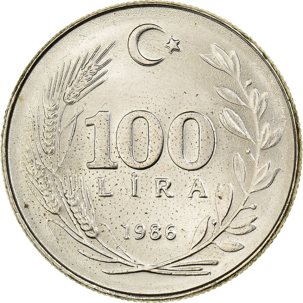 Turquie, 100 Lira, 1986, Istanbul, Cuivre-Nickel-Zinc (Maillechort), SUP, KM:967