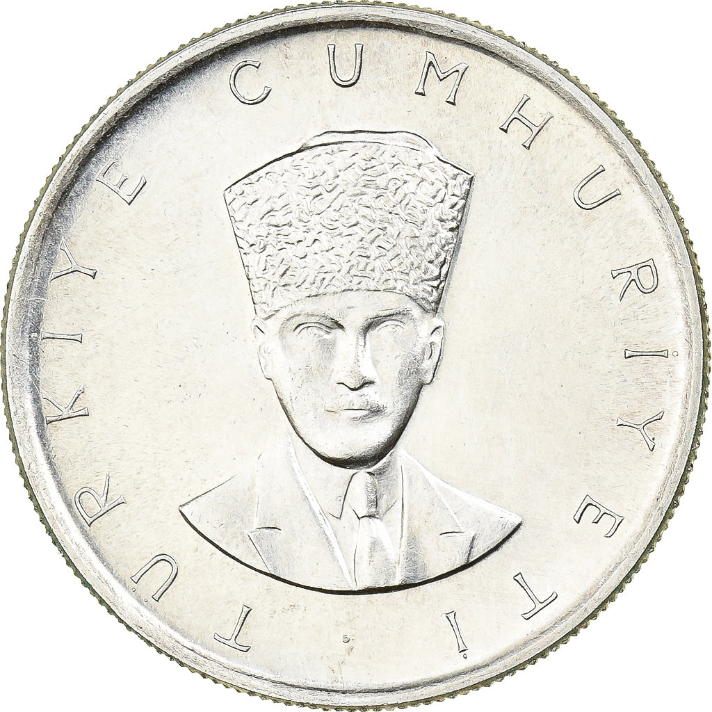 Turkey, 25 Lira, ND-1970, Istanbul, Silver, AU(55-58), KM:897