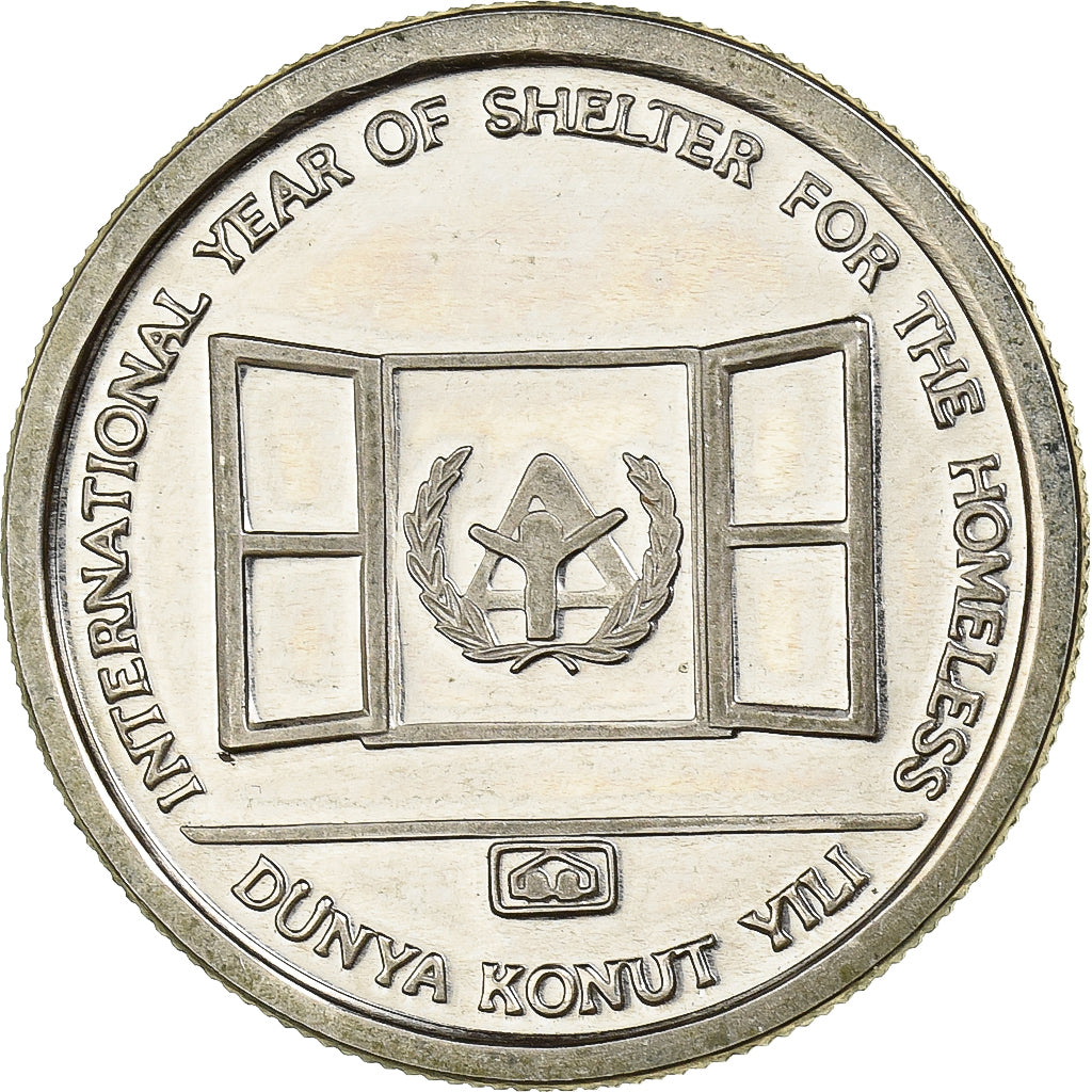 Turkey, 1000 Lira, ND-1987, Istanbul, Proof, Copper-nickel, MS(65-70), KM:980