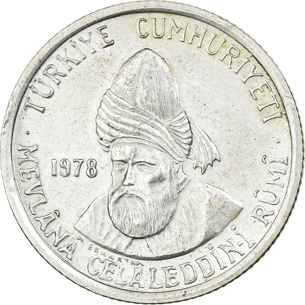Turquie, 200 Lira, 1978, Istanbul, Argent, SUP, KM:919