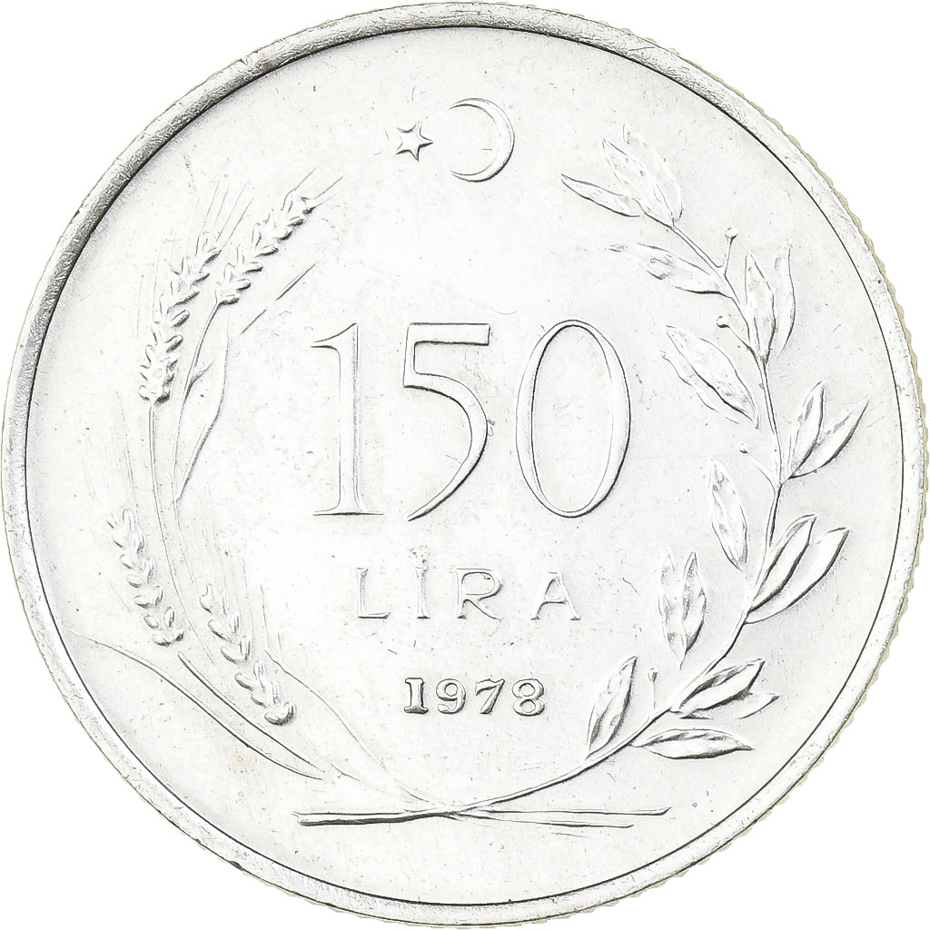 Turkey, 150 Lira, 1978, Istanbul, Silver, AU(55-58), KM:918.1
