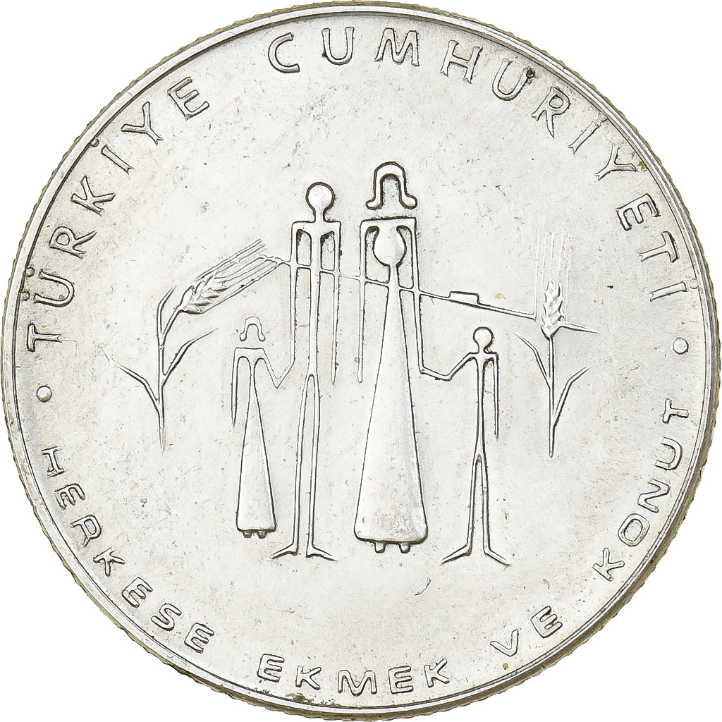 Turkey, 50 Lira, 1977, Istanbul, Silver, AU(55-58), KM:912