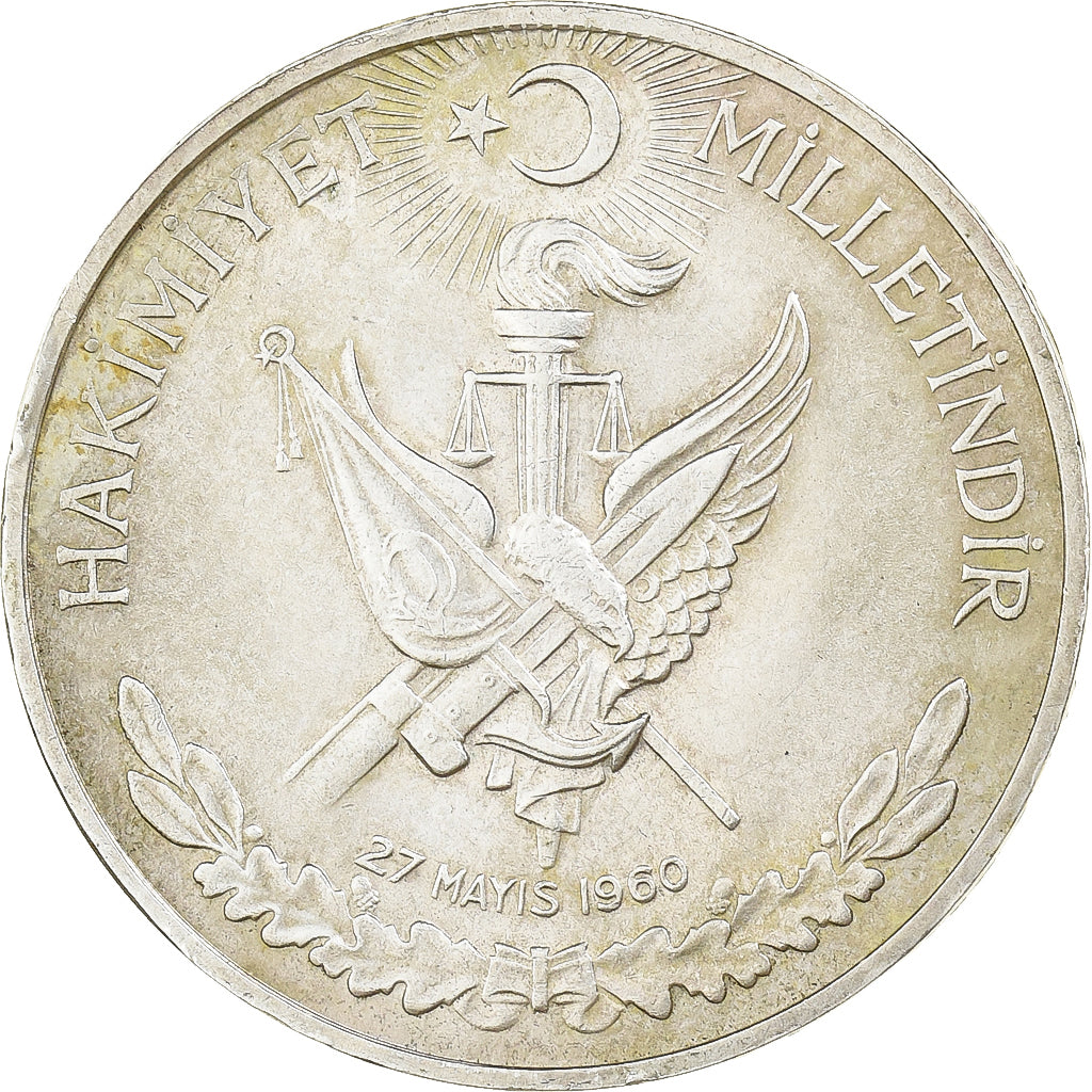Turquie, 10 Lira, ND-1980, Istanbul, Argent, TTB+, KM:894