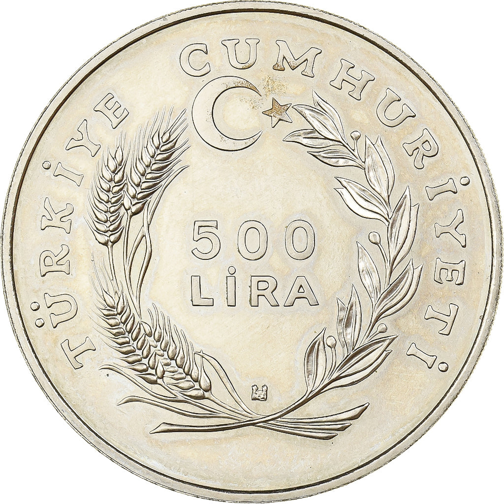 Turkey, 500 Lira, ND-1984, Istanbul, Copper-nickel, AU(55-58), KM:968