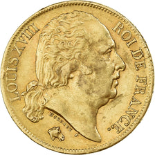 Frankrijk, Louis XVIII, 20 Francs, 1817, Paris, Goud, ZF+, Gadoury:1028