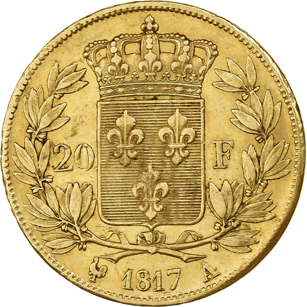 Frankrijk, Louis XVIII, 20 Francs, 1817, Paris, Goud, ZF+, Gadoury:1028