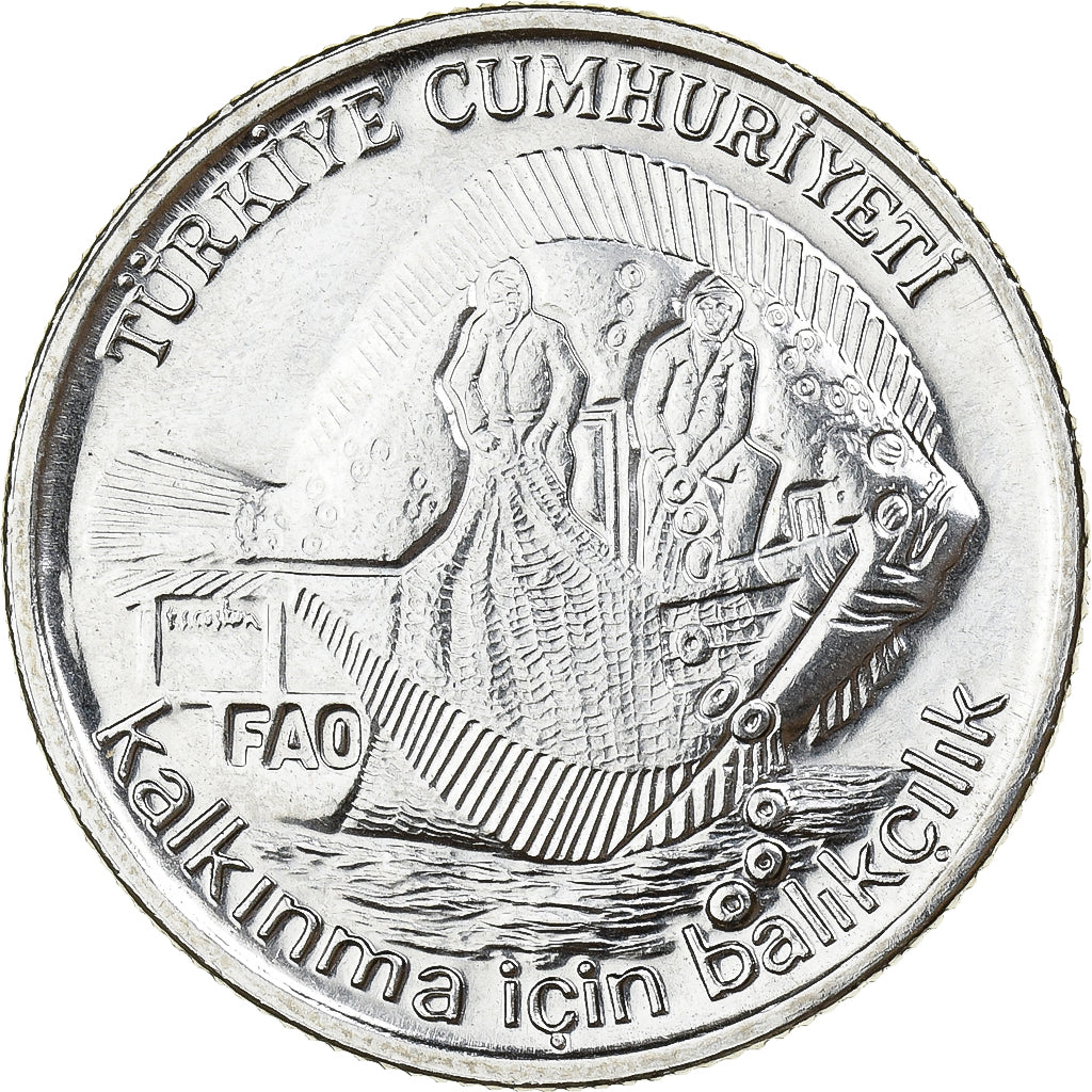 Turkije, 5 Lira, 1980, Istanbul, Stainless Steel, PR, KM:939