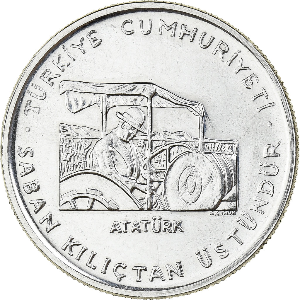 Turquie, Lira, 1979, Istanbul, Acier inoxydable, SUP, KM:926