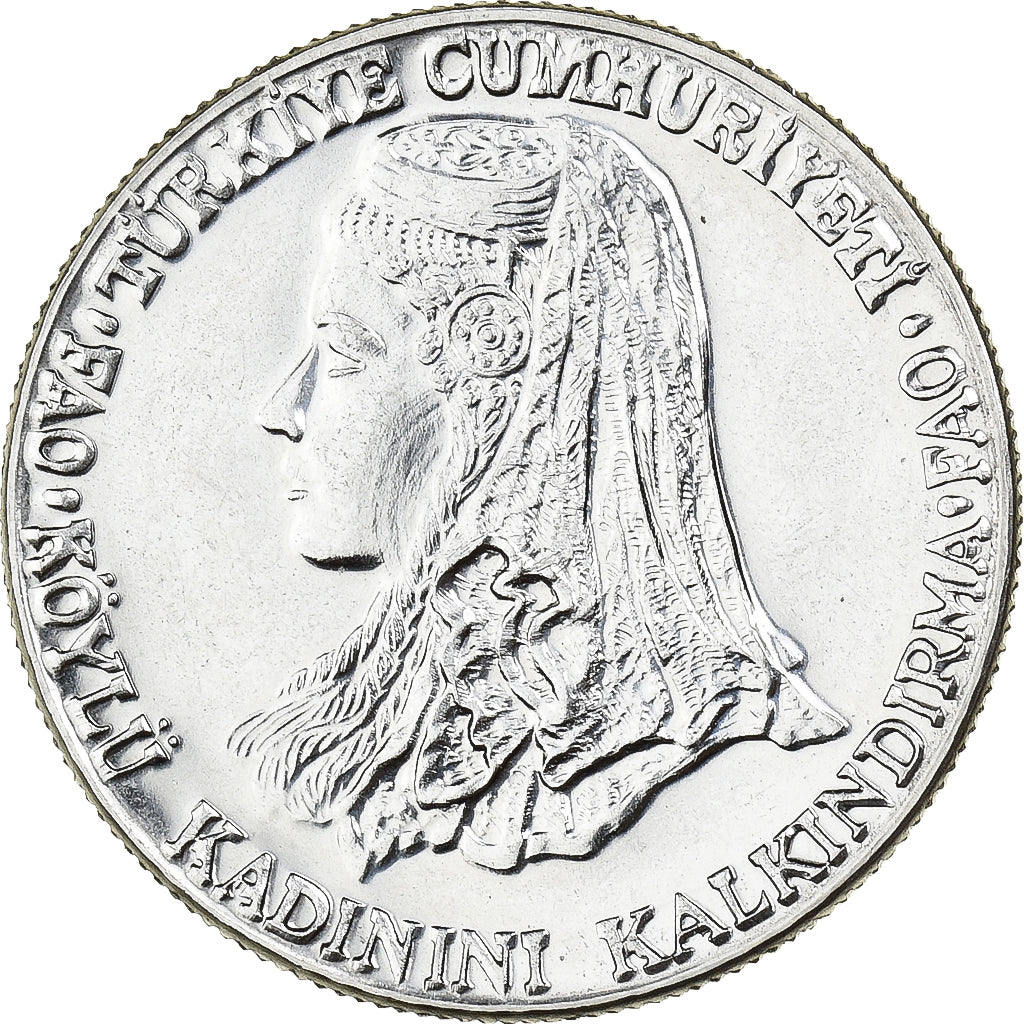 Turquia, Lira, 1980, Istanbul, Aço Inoxidável, MS(65-70), KM:937