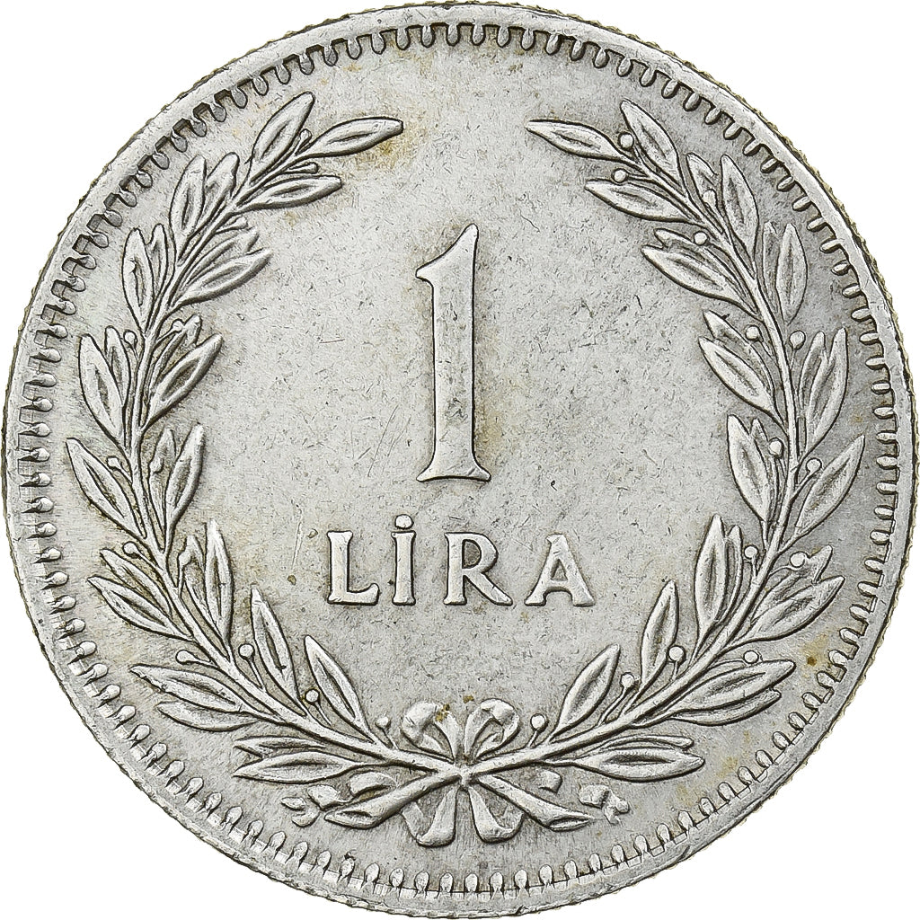 Turkey, Lira, 1948, Istanbul, Silver, AU(50-53), KM:883